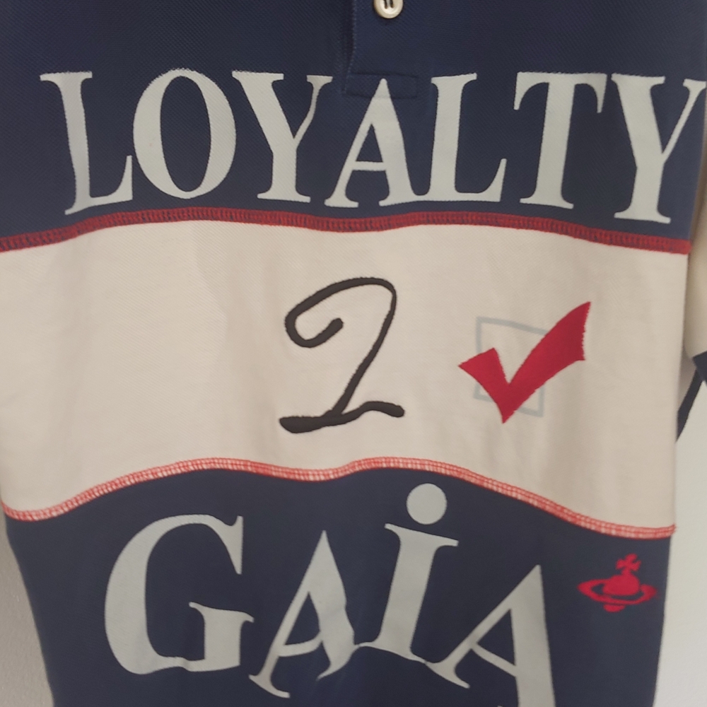 Vivienne Westwood Navy and White Polo Shirt - Picture 5 of 5